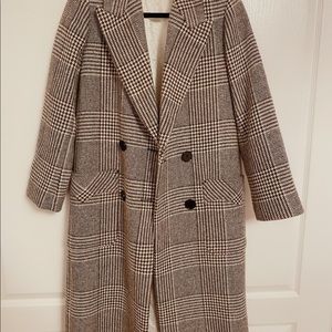 Zadig&Voltaire double breasted plaid coat